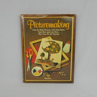 Picturemaking (1978) by Butterick - Pictures w/ Paint Fabric Yarn Tread Paper Pins Nails - Vintage 1970s British Craft Book 