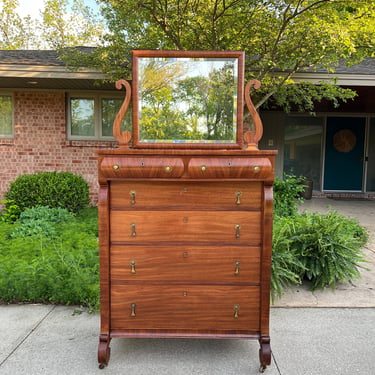AVAILABLE- Beautiful Antique Dresser chest of drawers - Shipping not free. contact for shipping quote. 