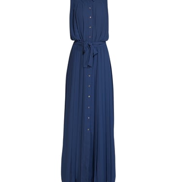 Ramy Brook - Navy Pleated "Caroline" Maxi Dress Sz M