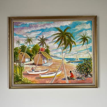 Venezuelan Sildie Parodi I. " Marina " Impressionist Oil Painting, Frame 