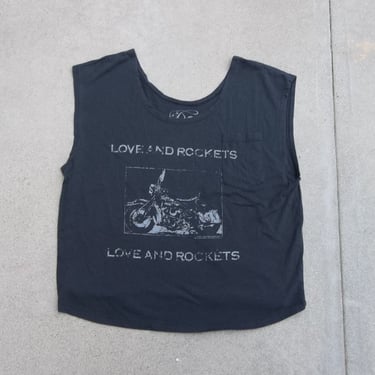 Retro T-shirt Love and Rockets Tank Top  2000s Y2K Faded Distressed Grunge Medium 