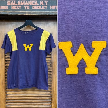 Vintage 1930’s University of Wisconsin Sports Tee Shirt, 30’s T Shirt, 30’s Jersey, 30’s Varsity, Vintage Clothing 