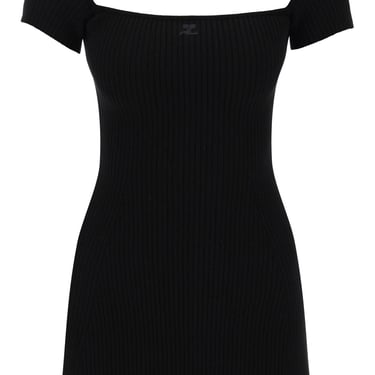 Courreges &quot;Hyperbole Mini Ribbed Jersey Dress With Women