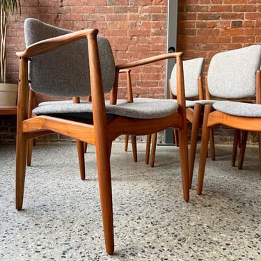 Set of Eight Danish Teak Dining Chairs by Erik Buch 