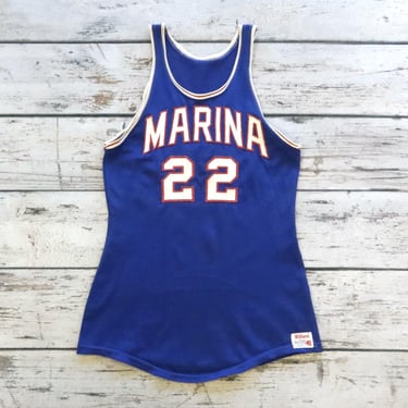 Vintage Marina Basketball Jersey by Wilson Made in USA Sewn