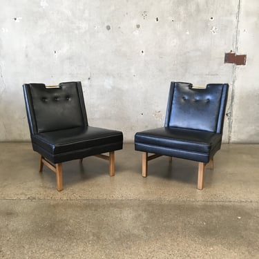 Pair Of Mid Century Slip Chairs By Merton Gershon For American Of Martinsville