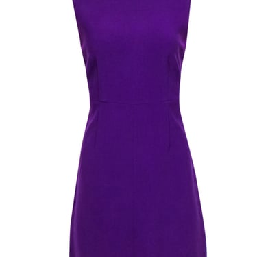 Diane von Furstenberg - Purple Ponte Sleeveless Sheath Dress Sz 8