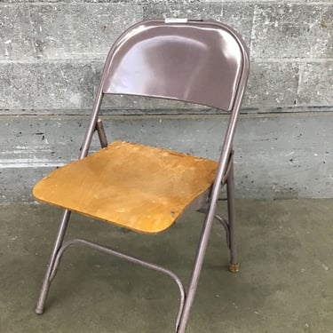 Vintage Steel & Plywood Folding Chair (Seattle)