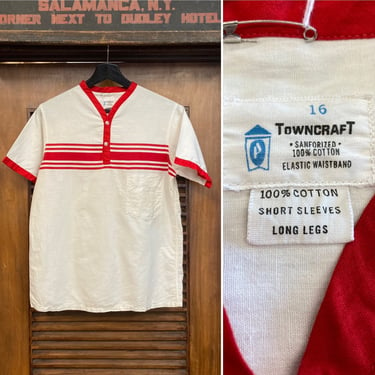 Vintage 1960’s “Towncraft” Cotton Beach Mod Gradation Stripe Henley Shirt, 60’s Mod Shirt, 60’s Tee Shirt, Vintage Beach, Vintage Clothing 