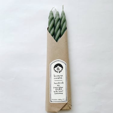 Pine Spiral Beeswax Candles by Cave Glow