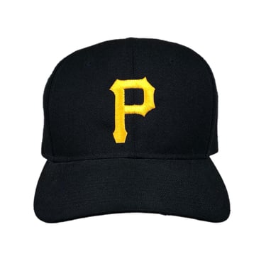 Vintage 90s Youngan Signatures Pittsburgh Pirates Baseball Embroidered MLB Reverse Script Style Wool Blend SnapBack Hat Cap 