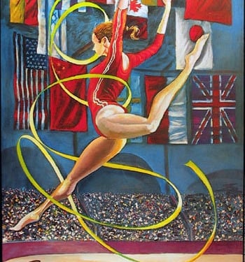 Olympic Gymnast by Ernie Barnes 