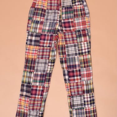 Vintage '80s '90s J. PRESS plaid madras patchwork pants | Easter 