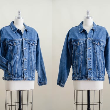 vintage jean jacket | 90s y2k vintage faded light wash broken in denim jacket 