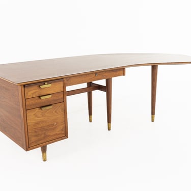 Standard Furniture Mid Century Boomerang Desk - mcm 