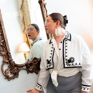 Western Whimsy Embroidered Blouse