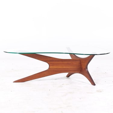 Adrian Pearsall for Craft Associates Mid Century Walnut Jacks Coffee Table - mcm 