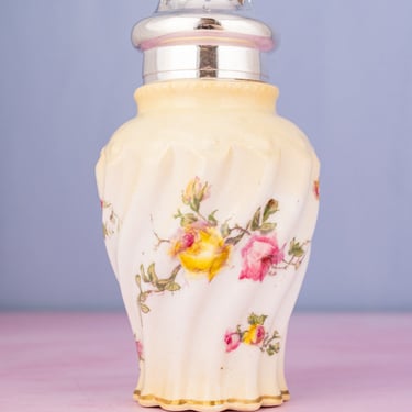 Antique China &amp; Silverplate Sugar Shaker