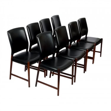 Set of 8 Scandinavian Rosewood Dining Chairs, 1960s