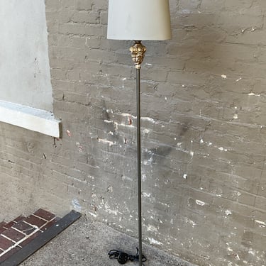 Partial Gilt Pole Lamp