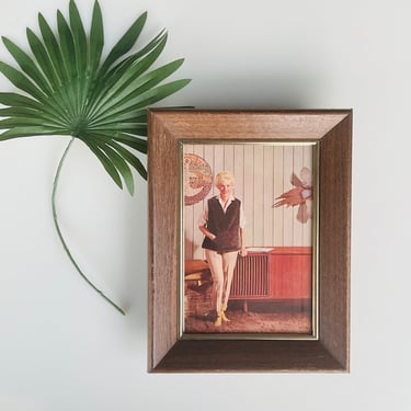Wood with Brass Edge Picture Frame