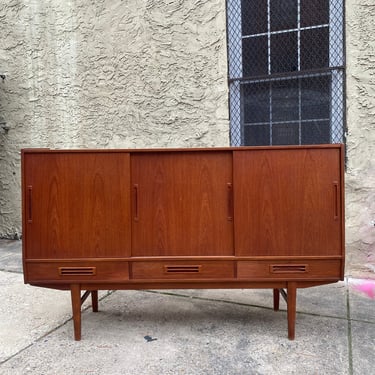 Mid century credenza Danish modern sideboard mid century tall cabinet 