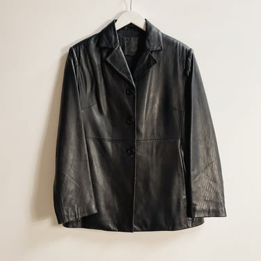 Vintage Midnight Panelled Leather Jacket