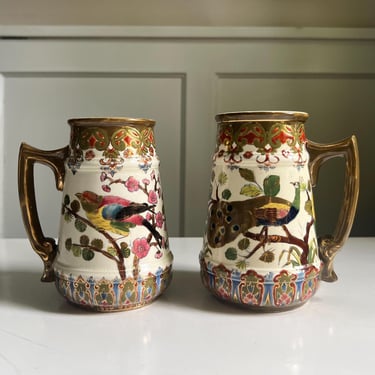 Fischner J. Budapest Porcelain Mugs/Pitchers - A Pair 