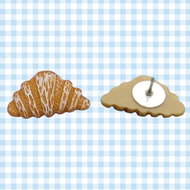 Croissant Pin Bread Pastry Brooch Cute Miniature Food Accessory Jewelry 