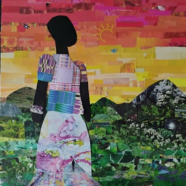 New Dawn Original Art African American art. Collage. 