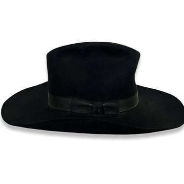 Vintage RESISTOL Cowboy Hat ~ 7 1/4 to 7 3/8 ~ Western Fedora ~ Fur Felt ~ Wide Brim 
