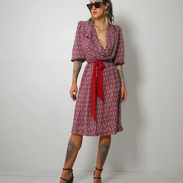 1980's Asymmetric Button Shirt Dress