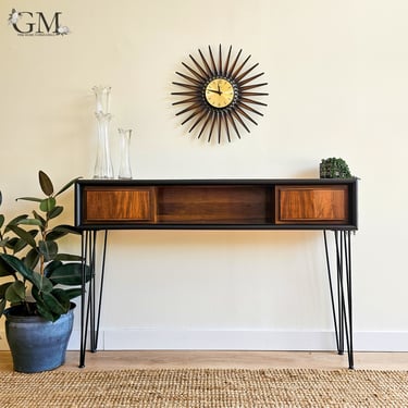 Upcycled Mid-century Modern console table/entryway piece **please read ENTIRE listing prior to purchasing SHIPPING is NOT free 