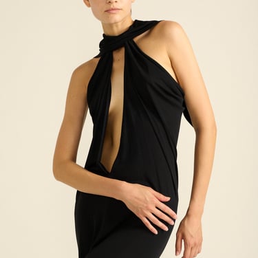 Ysl black Jersey Gown