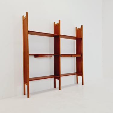 Danish freestanding vintage bookshelf system/ book case teak by Bengt Ruda, 1960s 