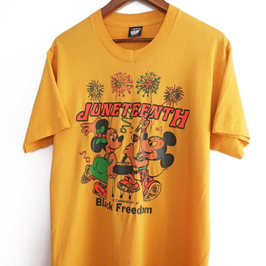 Mickey Mouse shirt / Black History shirt / 1990s Mickey Mouse Juneteenth bootleg Disney t shirt Medium 