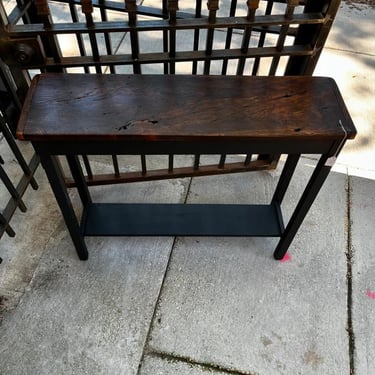 Rustic reclaimed wood console table, 35.5” x10” x 30” 