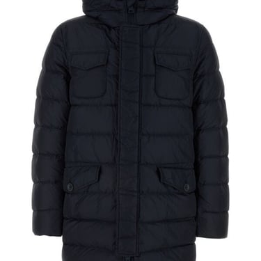 Herno Men Navy Blue Nylon Down Jacket