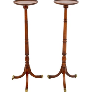 Pair of George III Mahogany Torchieres