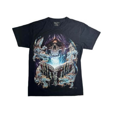 Vintage Dark Magic T-Shirt Skull &amp; Dragons