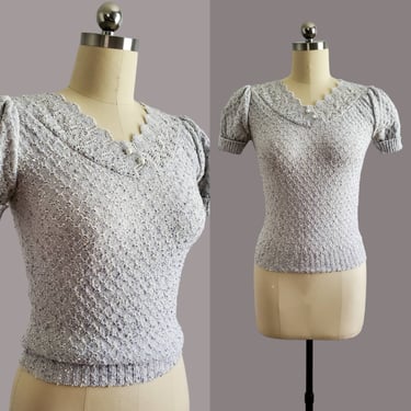 70s does 40s Sweater by David Brett Inc 70s Pinup Sweater 70's Women's Vintage Size Small/Medium 