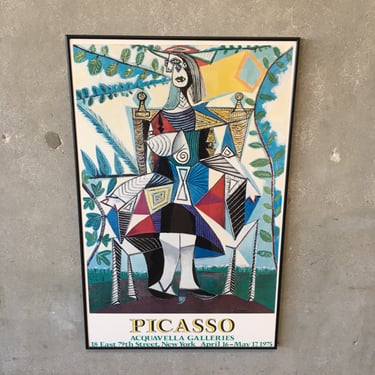 1970's Picasso Exhibition Poster Acquaveila Galleries, NYC