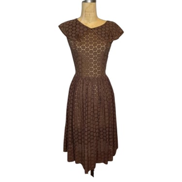 1940s eyelet dress 
