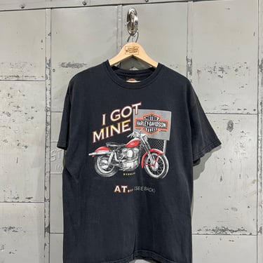 Size large 1990s distressed faded Harley Davidson tshirt logo i got mine  graphic t shirt 