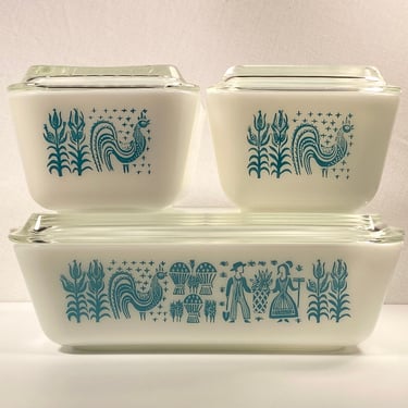 Pyrex Butterprint Refrigerator Dish Set 