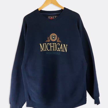 Vintage Michigan Wolverines Embroidered Sweatshirt Sz XL