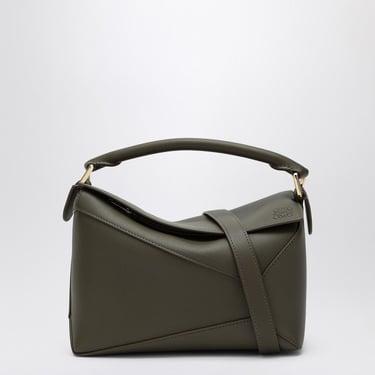 Loewe Dark Khaki Green Small Puzzle Bag Women