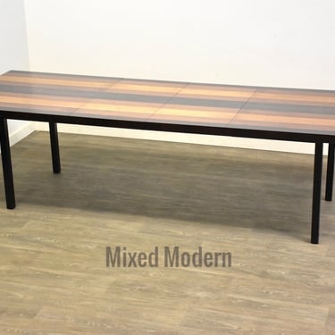 Milo Baughman for Directional Multi Wood Dining Table 