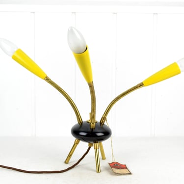 rare tripod table lamp satellite 50s lamp light design mid century brocante living room table lamp bag lamp rockabilly 