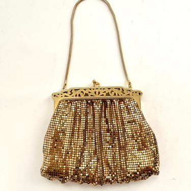 Vintage Whiting and Davis Gold Mesh Purse 